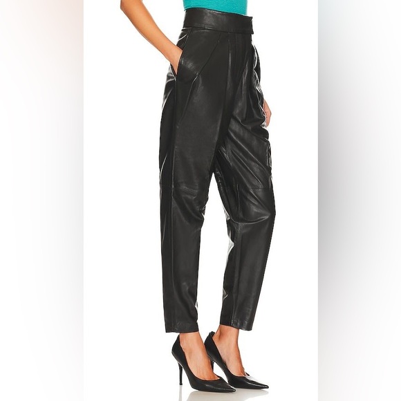L’Academie black Kathryn leather pants - Picture 4 of 9